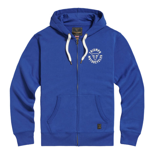 Triumph Digby Full Zip Hoodie Blue / Bone | Triumph Direct