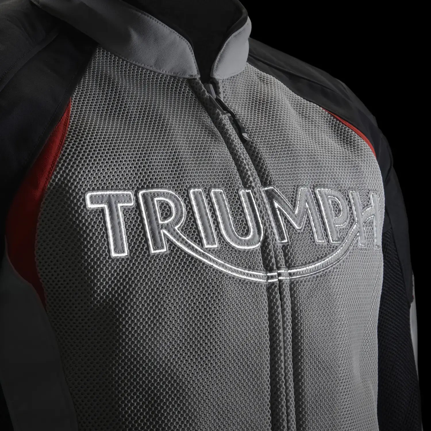 Triumph Triple Sports Mesh Jacket Black / Grey / Red | Triumph Direct