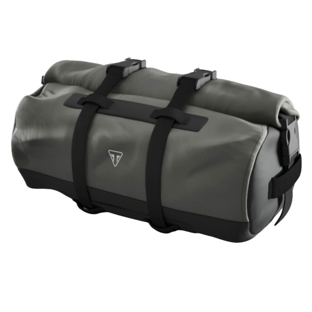 Black Pure Leather Triumph Engraved Tool Roll Bag – Motorcycle Mechanic's Roll