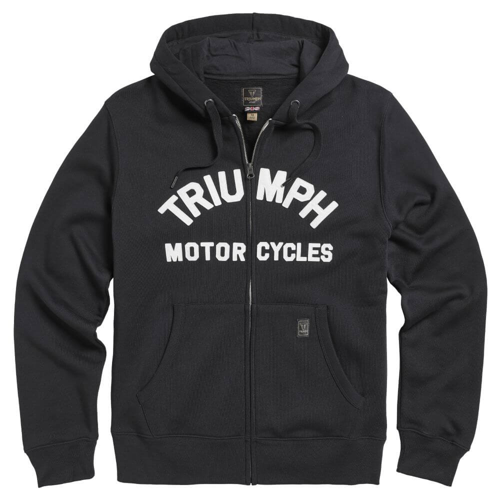 Triumph Lavenham Zip Hoodie Black | Triumph Direct