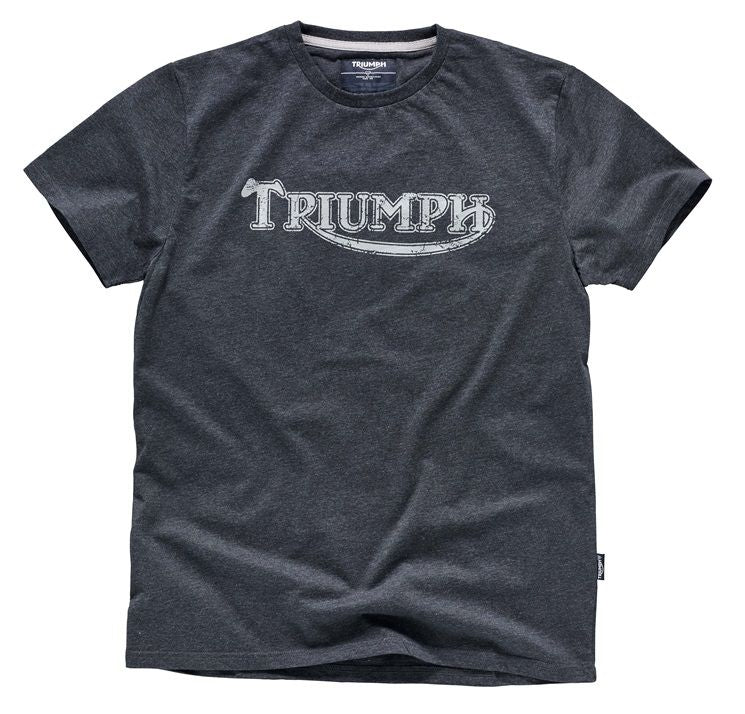Triumph Vintage Logo T-Shirt Grey Triumph Direct